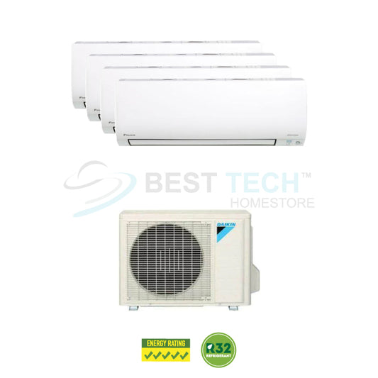 DAIKIN System 4 iSmile Eco Series - 9K BTU x3, 20K BTU x1 (MKM85VVMG/CTKM25VVMGx3/CTKM60VVMGx1) - Best Tech Online