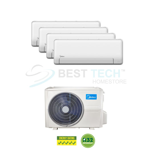 MIDEA System 4 - 9K BTU x3, 18K BTU x1  (MAE-4M30E/MSEID-09x3/MSEID-18x1) - Best Tech Online