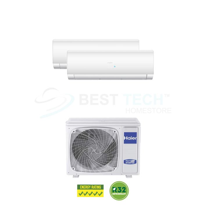 HAIER System 2 Flexi Series - 9K BTU x1, 12K BTU x1 (4U65RH1SRA/AS25S2SF2FAx1/AS35S2SF2FAx1) - Best Tech Online