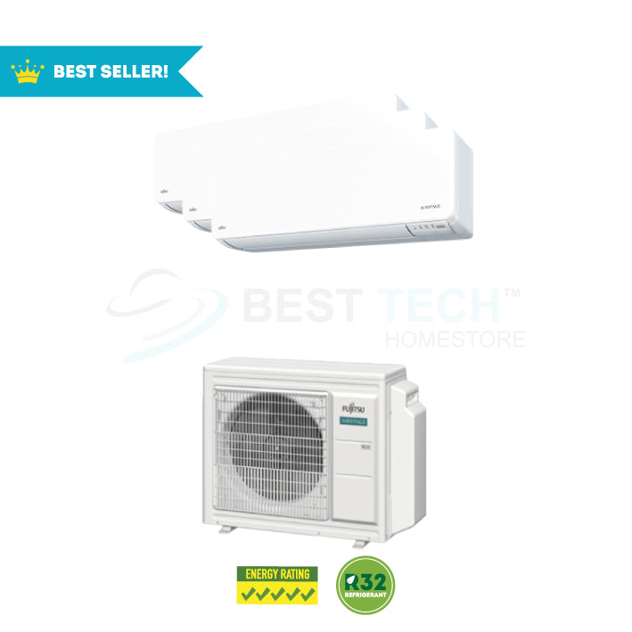 FUJITSU System 3 AIRSTAGE Series - 9K BTU x3 (AOAH24CBTA4/ASAH09CMCAx3) - Best Tech Online