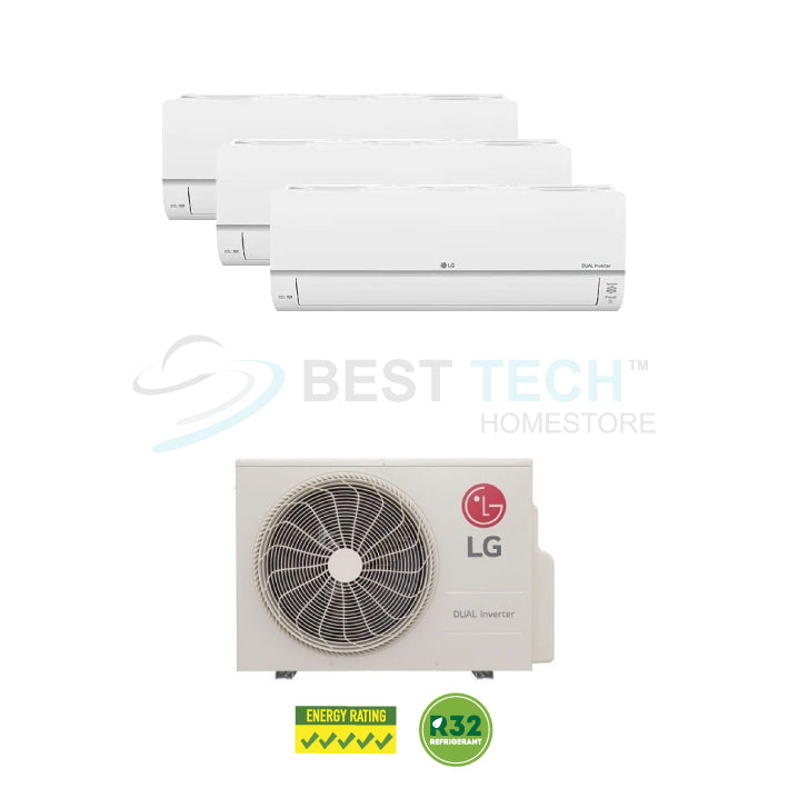 LG ALPHA+ System 3 - 9K BTU x2, 12K BTU x1 (Z3UQ18GFA0/AMNQ09GSJC0x2/AMNQ12GSJC0x1) - Best Tech Online