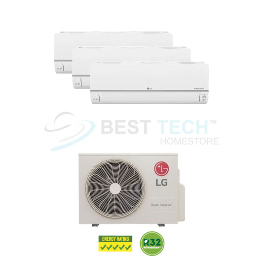 LG ALPHA+ System 3 - 9K BTU x2, 18K BTU x1 (Z3UQ26GFA0/AMNQ09GSJC0x2/AMNQ18GSKC0x1) - Best Tech Online